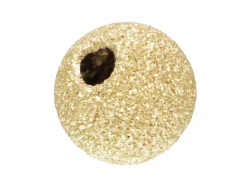 Gold Filled Bead Laser Cut 6mm 2 Hole Frosted/sparkle Finish