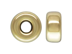 Gold Filled Bead Plain Flat 4mm Pack of 5