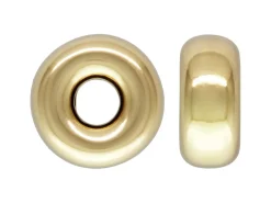 Gold Filled Bead Plain Flat 3.2mm Pack of 5
