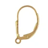 Gold Filled Continental Ear Wire And Ring Grooved Fan Motif