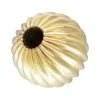 Gold Filled Corrugated Round 2 Hole Bead 6mm
