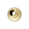 Gold Filled Corrugated Round 2 Hole Bead 3mm Pack of 5