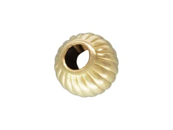 Gold Filled Corrugated Round 2 Hole Bead 3mm Pack of 5