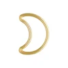 Gold Filled Crescent Moon Closed Rings 11x8mm Pack of 5