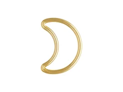 Gold Filled Crescent Moon Closed Rings 11x8mm Pack of 5