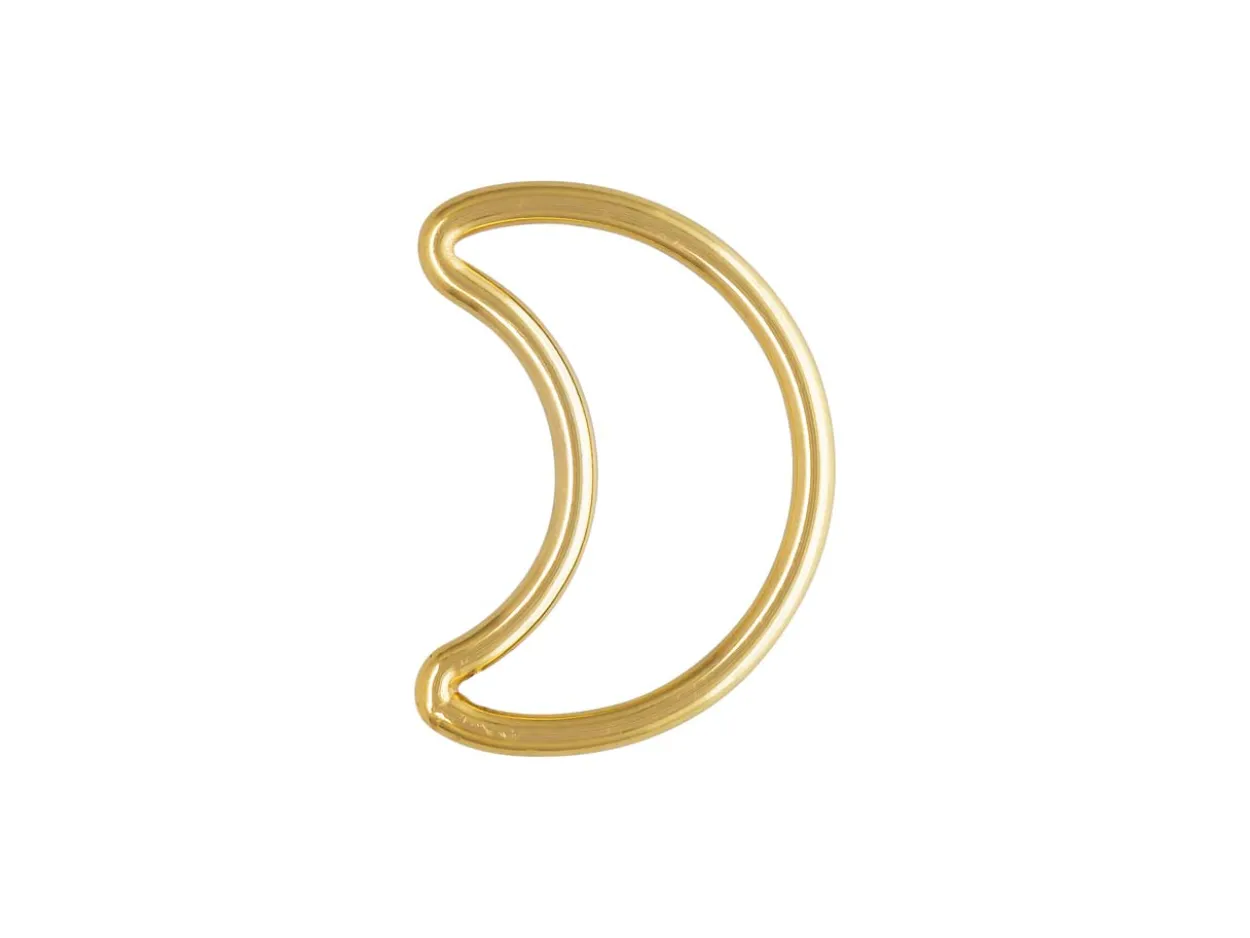 Gold Filled Crescent Moon Closed Rings 11x8mm Pack of 5