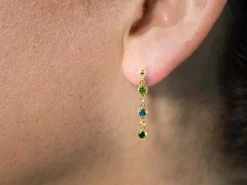 Gold Filled Cubic Zirconia Bezel Connector Ruby 3mm
