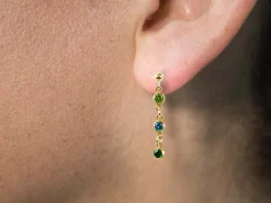Gold Filled Cubic Zirconia Bezel Drop Connector Light Amethyst 3mm