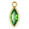 Gold Filled Cubic Zirconia Marquise Bezel Drop Connector Green, 3mm X 6.0mm