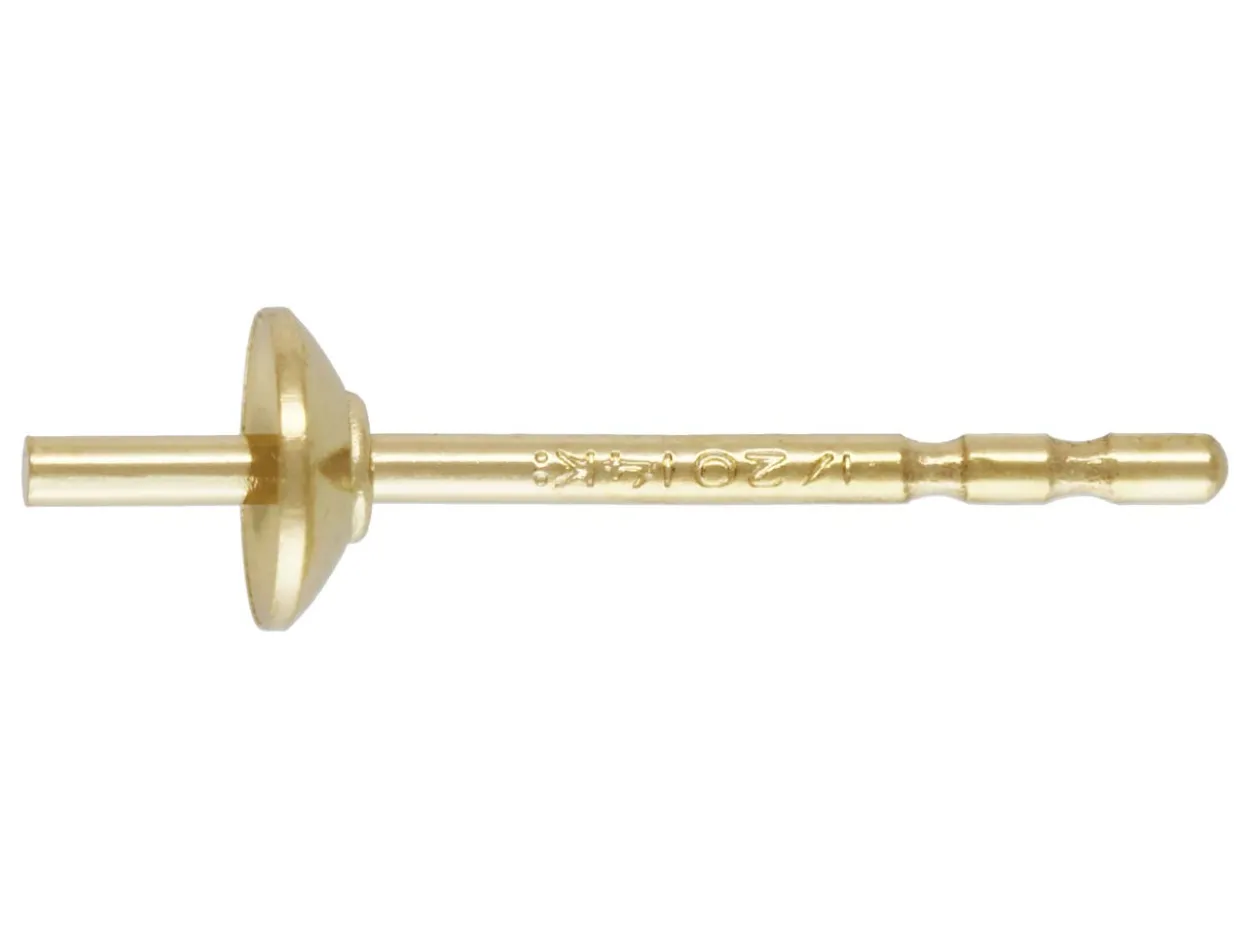 Gold Filled Cup Peg Post 3mm Pack of 6