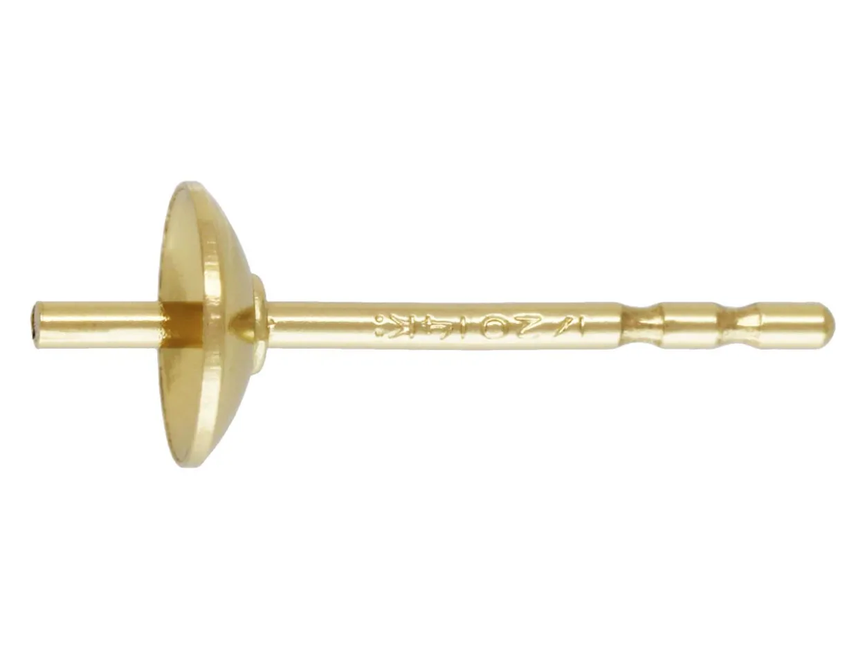 Gold Filled Cup Peg Post 4mm Pack of 6