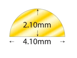 Gold Filled D Shape Wire 4.10mm X 2.10mm Fully Annealed