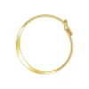 Gold Filled Flattened Hoop Earring 15mm
