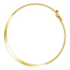 Gold Filled Flattened Hoop Earring 25mm