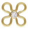 Gold Filled Flower Connector 7.5mm With 2mm White Cubic Zirconia