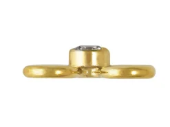 Gold Filled Flower Connector 7.5mm With 2mm White Cubic Zirconia