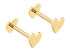 Gold Filled Heart Labret Stud Earrings