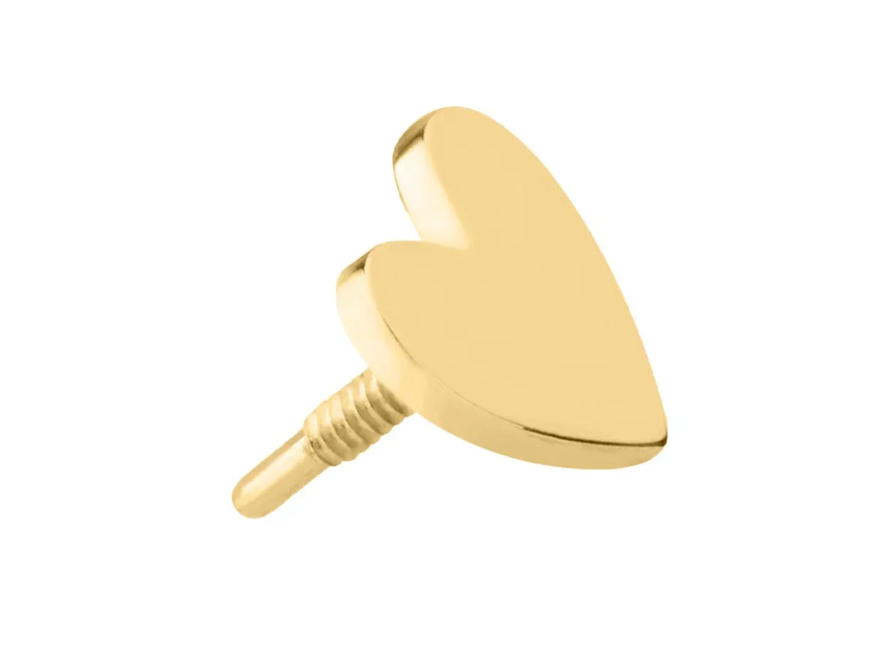 Gold Filled Heart Labret Stud Earrings