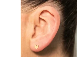 Gold Filled Heart Labret Stud Earrings