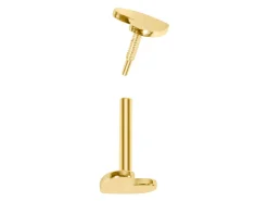Gold Filled Heart Labret Tube 4mm