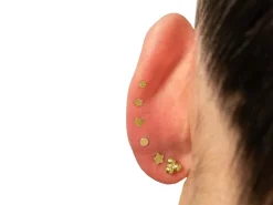 Gold Filled Heart Labret Tube 4mm
