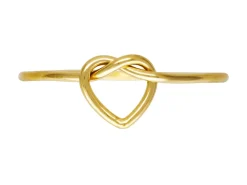 Gold Filled Heart Love Knot Design Ring Large