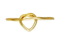 Gold Filled Heart Love Knot Design Ring Small