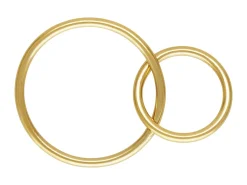 Gold Filled Interlocking Rings 15mm And 10mm