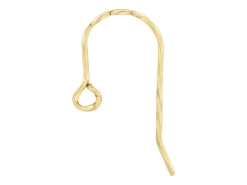 Gold Filled Large Fancy Twisted Earring Hook Wire 19x11mm Pack of 6