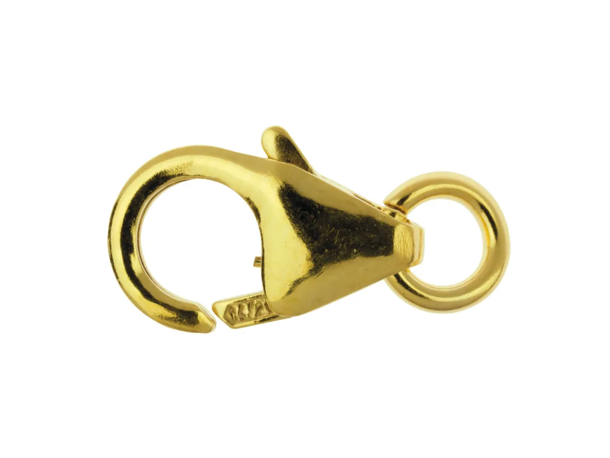 Gold Filled Lobster Trigger Clasp Catch Open Jump Ring 8mm