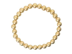 Gold Filled 6mm Beaded Stretch Bracelet 6.5"/16.5cm