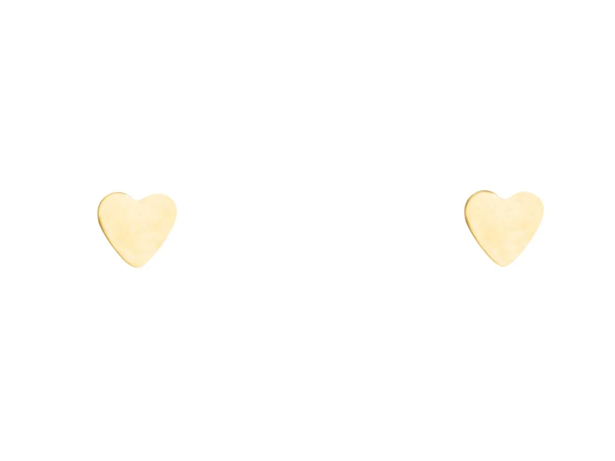 Gold Filled 3.5mm Heart Stud Earrings