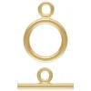 Gold Filled 15mm Ring And Bar Ring Toggle Set