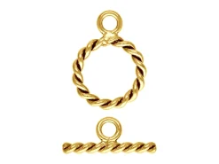 Gold Filled 9mm Twisted Ring And Bar Set