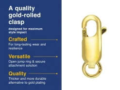 Gold Filled Oval Lobster Clasp Open Jump Ring 12mm