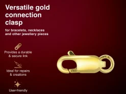 Gold Filled Oval Lobster Clasp Open Jump Ring 8mm
