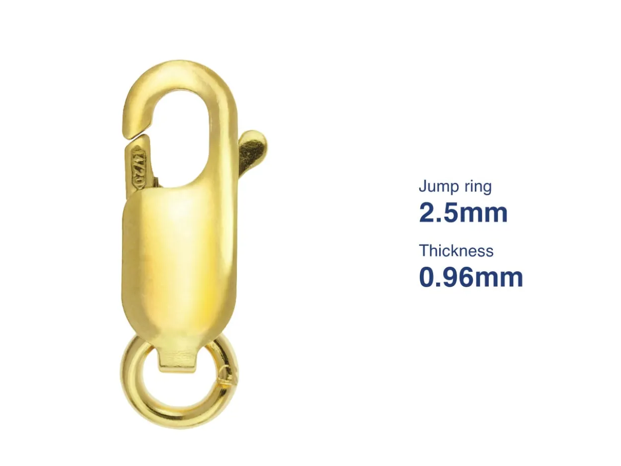 Gold Filled Oval Lobster Clasp Open Jump Ring 8mm