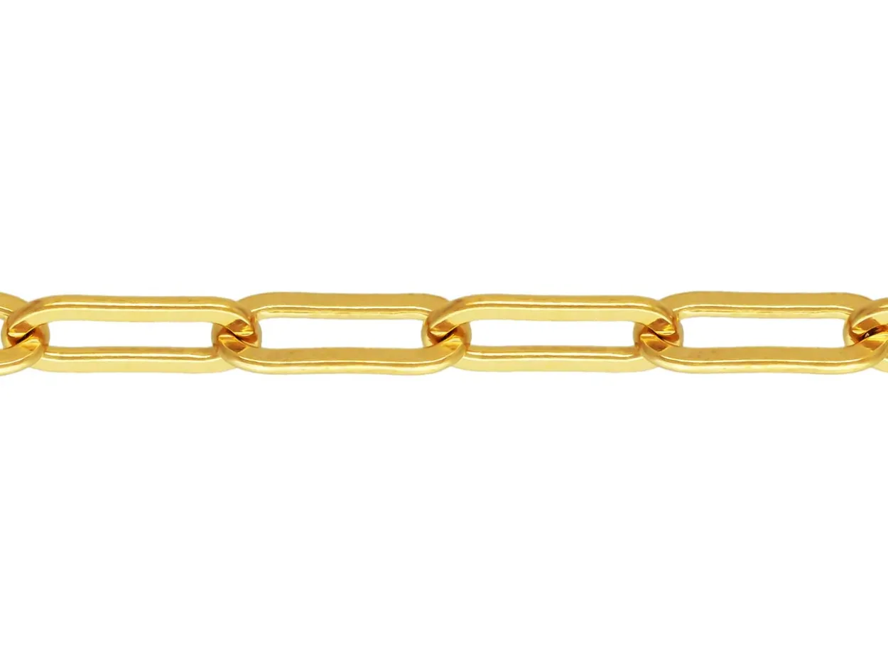 Gold Filled Paperclip Chain Bracelet With Extender 6.5"/16.5cm Unhallmarked