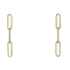 Gold Filled Paperclip Chain Design Drop Earrings