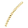 Gold Filled Pineapple Pattern Curved Tube Beads 20.0mm X 1.5mm Diameter, Pack of 10