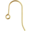 Gold Filled Plain Earring Hook Wire 18mm Pack of 6