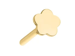 Gold Filled Plain Flower Labret Tube 4mm