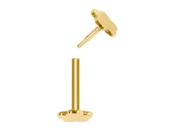 Gold Filled Plain Flower Labret Tube 4mm