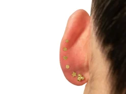 Gold Filled Plain Flower Labret Tube 4mm