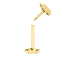 Gold Filled Plain Flower Labret Post 4mm