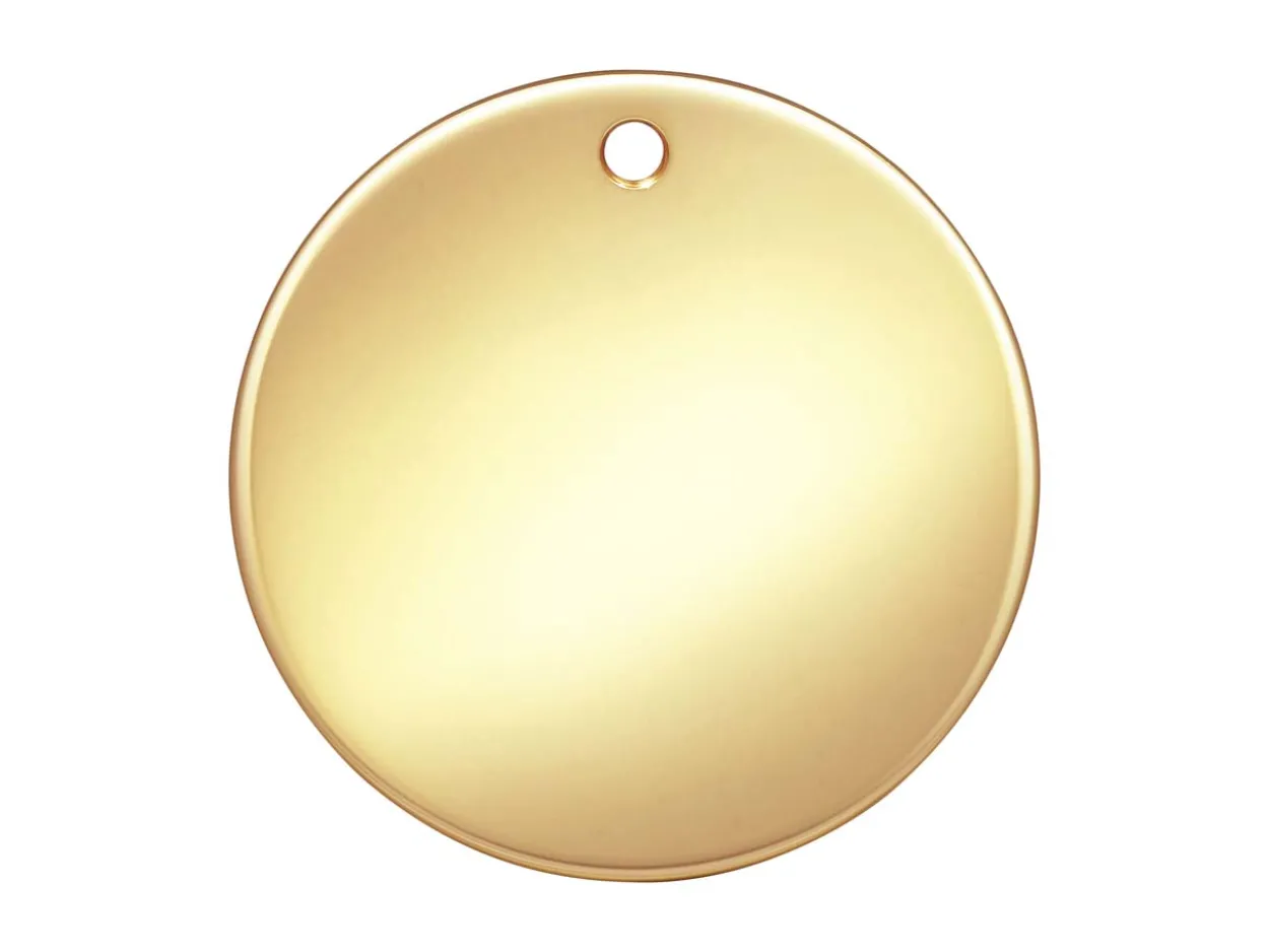 Gold Filled Round Disc 16mm Light Blank