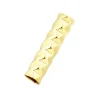 Gold Filled Round Tube Hammered Straight Spacer 15mm