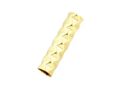 Gold Filled Round Tube Hammered Straight Spacer 15mm