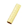 Gold Filled Round Tube Ornate Straight Spacer 8mm