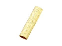 Gold Filled Round Tube Ornate Straight Spacer 8mm
